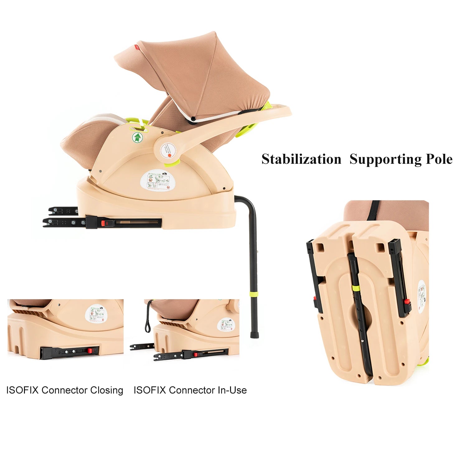 Infant Car Seat Combo Stroller Travel System for Newborn with Isofix Base,Baby Carriage 3in1 Reversible Stroller suit Toddler