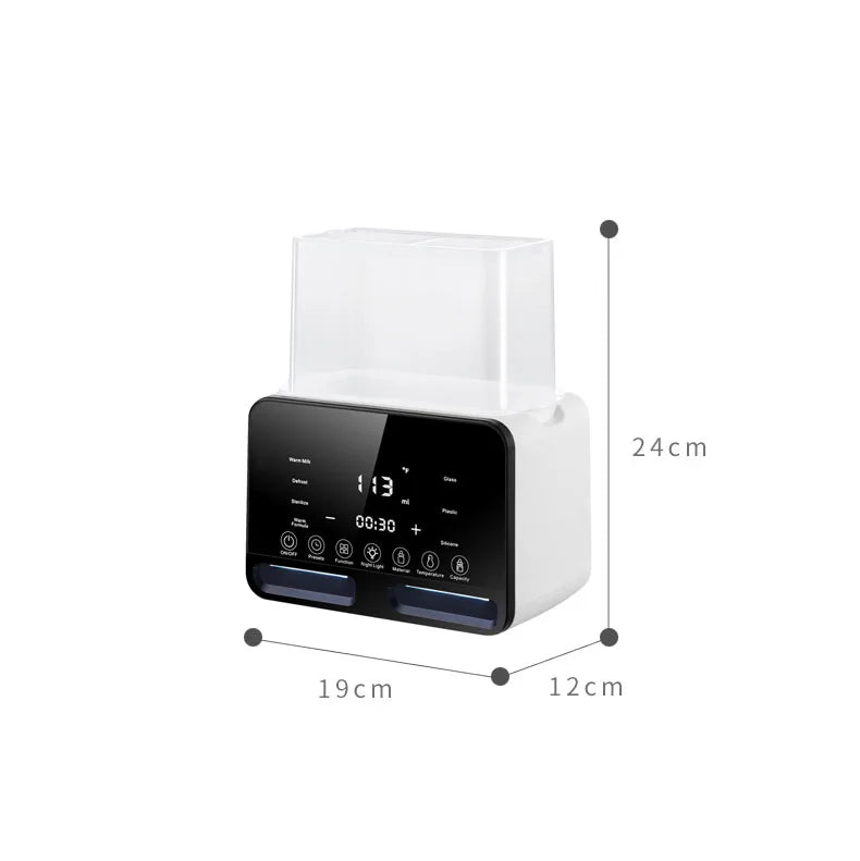 Dual Bottle Intelligent Constant Temperature Baby Milk Warmer Touch Screen 2-in-1 Milk Warmer Bottle Sterilizer