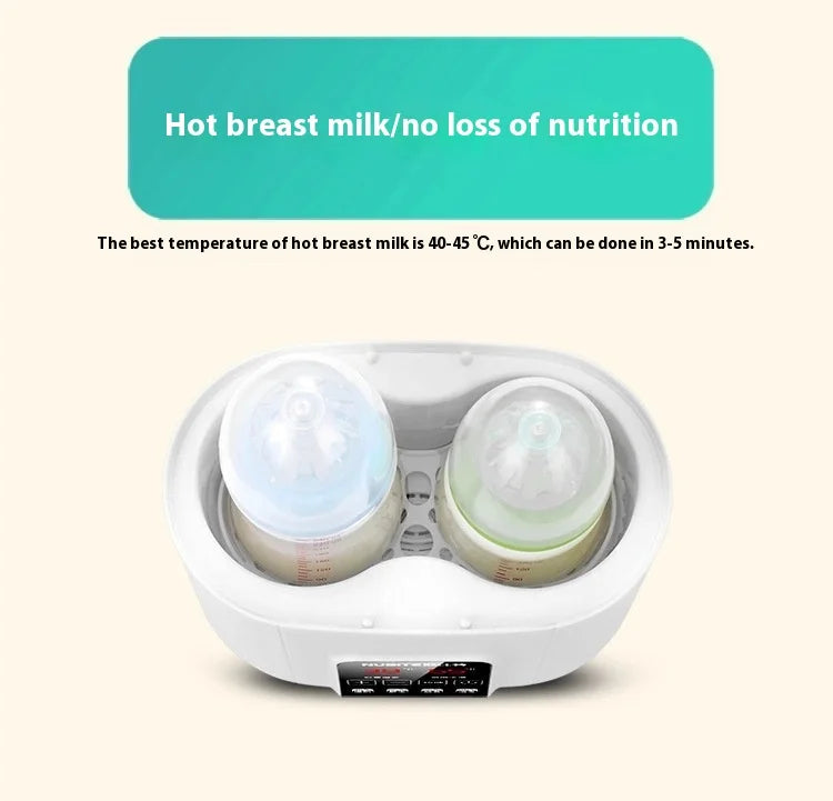 3 in 1 Smart Bottle Warmer Baby Milk Heater Travel Steam Sterilizer Kit Temperature Automatic 24h Keep Warm Midnight Rescue