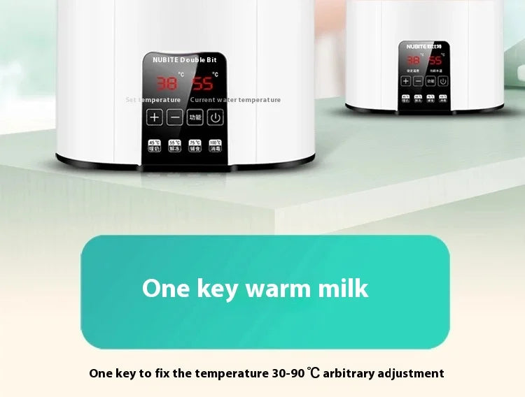 3 in 1 Smart Bottle Warmer Baby Milk Heater Travel Steam Sterilizer Kit Temperature Automatic 24h Keep Warm Midnight Rescue