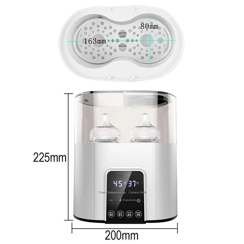 3 in 1 Smart Bottle Warmer Baby Milk Heater Travel Steam Sterilizer Kit Temperature Automatic 24h Keep Warm Midnight Rescue