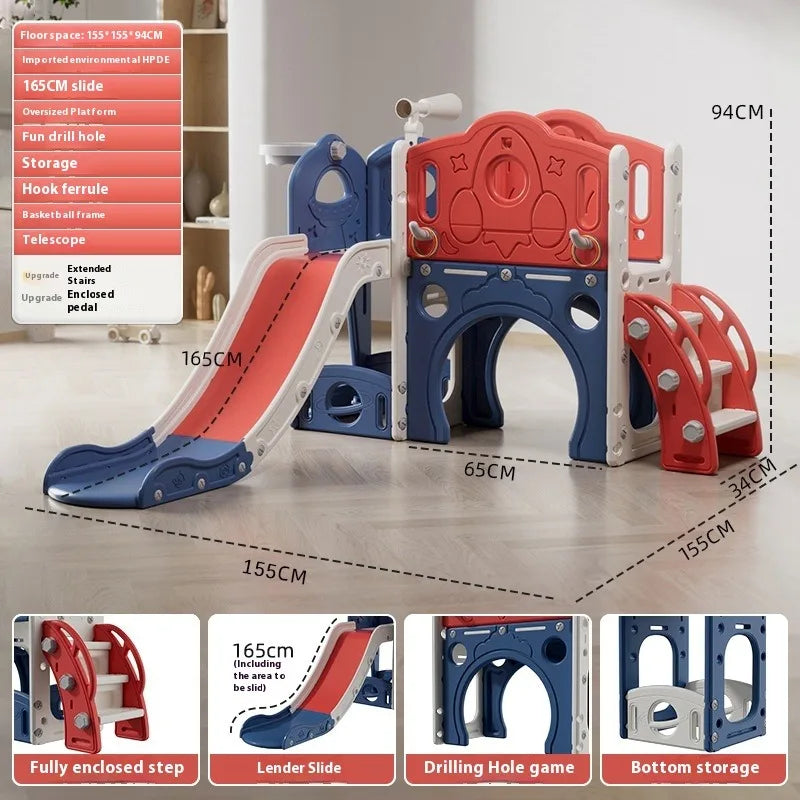 Kids' Slide Outdoor Indoor Domestic Baby Three-in-one Slide Swing Family Multifunction Amusement Park Multiple Combination