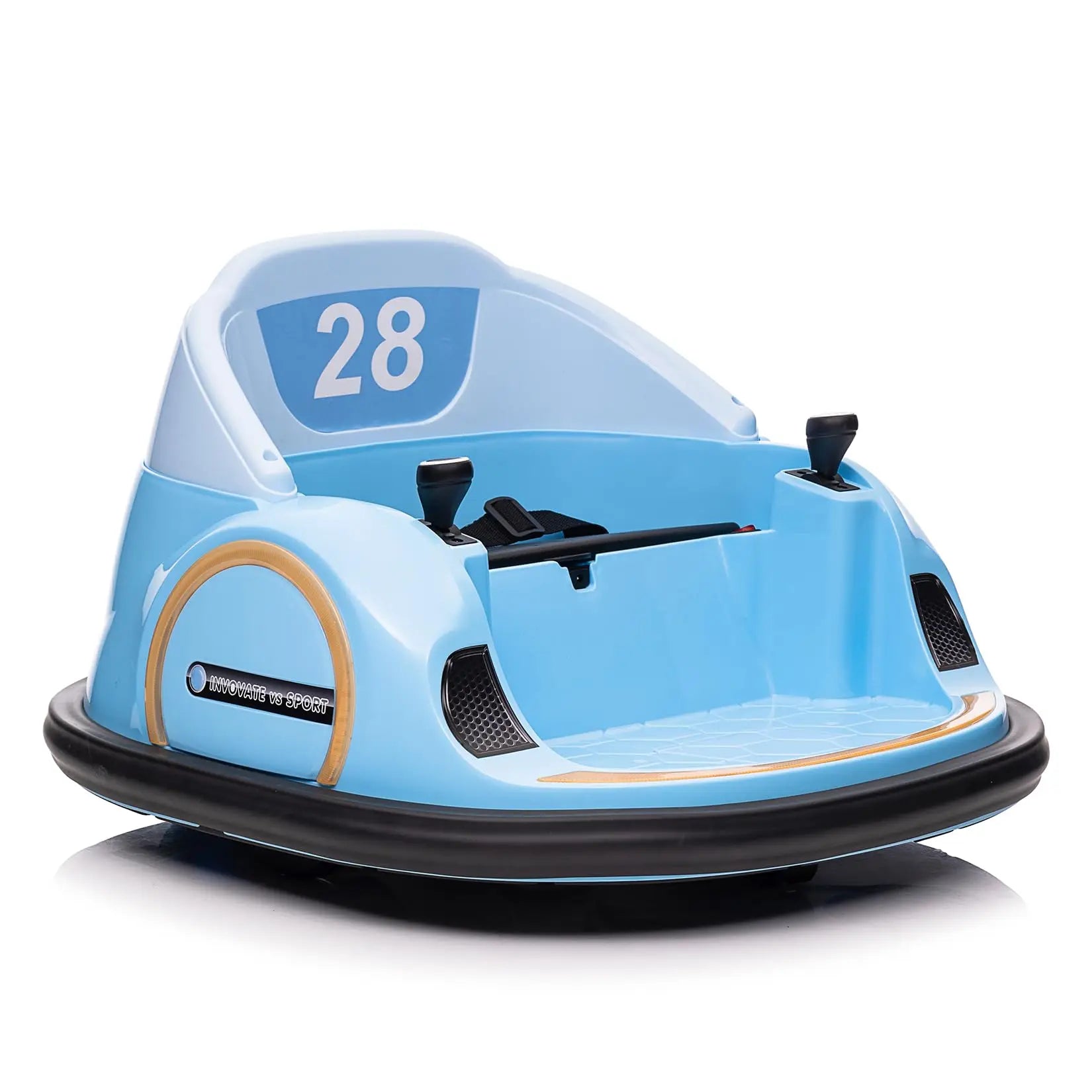 12V Kids Ride On Car Toy, 360° Rotation Electric Bumper Car Toy With Remote Control & Battery Display For Boys Girls