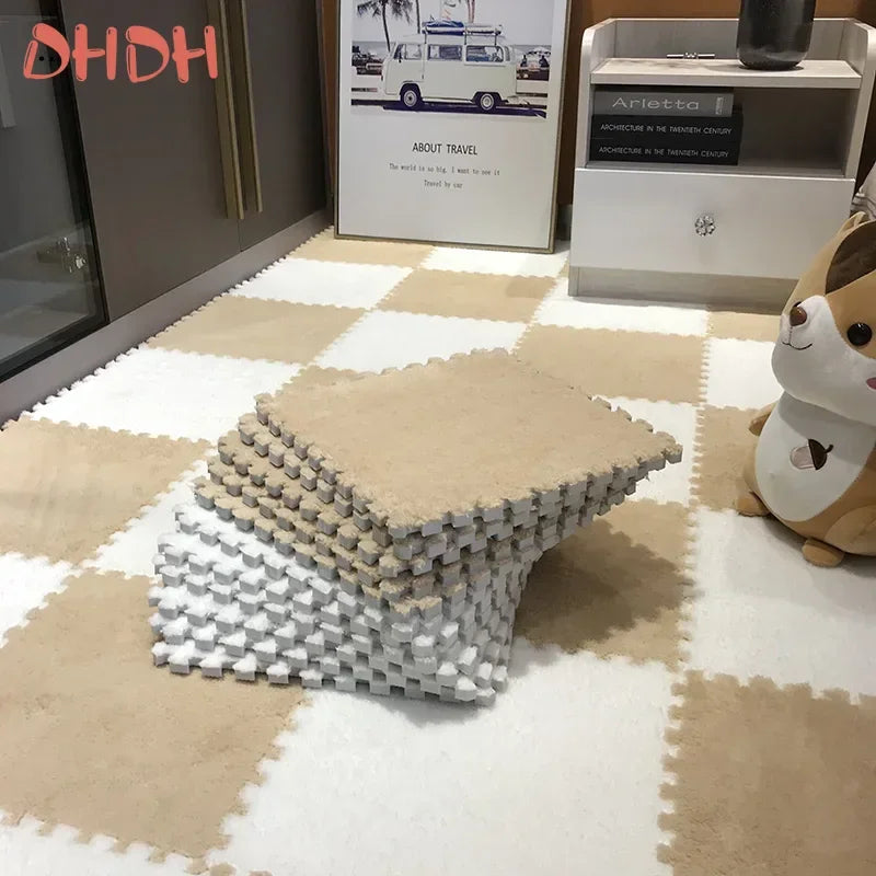 10/20PCS Soft Plush Kids Carpet Baby Play Mat Children's Rugs Toys EVA Foam Children's Mat Puzzle Interlock Floor Mats 30*30 CM
