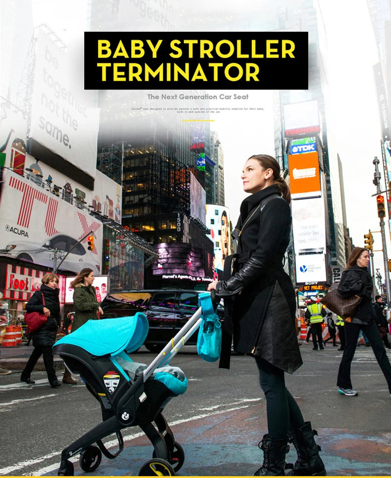 Baby Stroller 4 in 1 With Car Seat Baby Pram High Landscope Folding Baby Carriage Prams For Newborns Cart 3 in 1