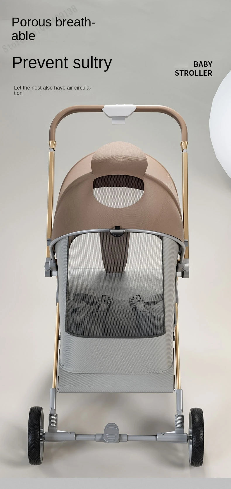 Two-way Baby Stroller can Sit or Lie Down Newborn Baby Stroller Simple Folding Ultra-lightweight Shock-absorbing Wheels
