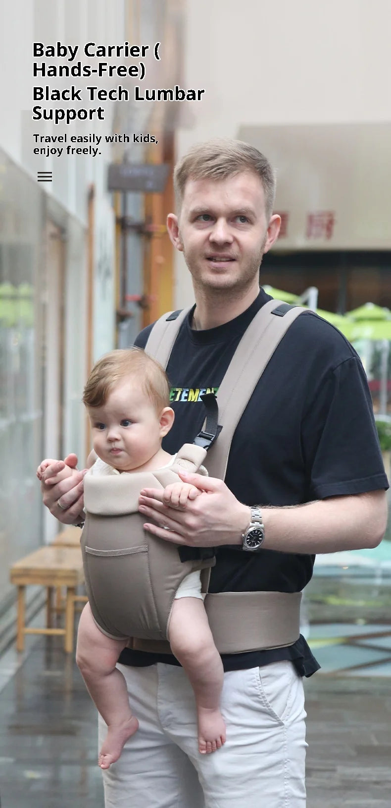 AIEBAO Baby Carrier Portable Toddler Wrap Shoulders Multifunctional Strap Infant Bag Adjustable Hipseat Shoulder Sling