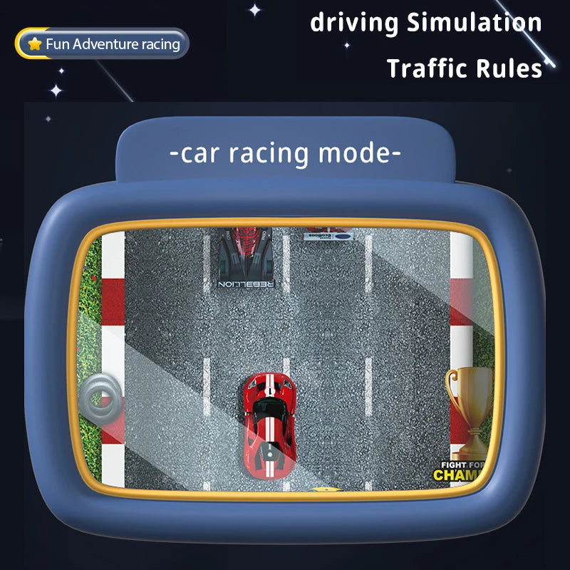 Children's Steering Wheel Driving Toys Vehicle Electronic Simulation Racing Adventure Game Kid Toys Cool Interactive Xmas Gifts