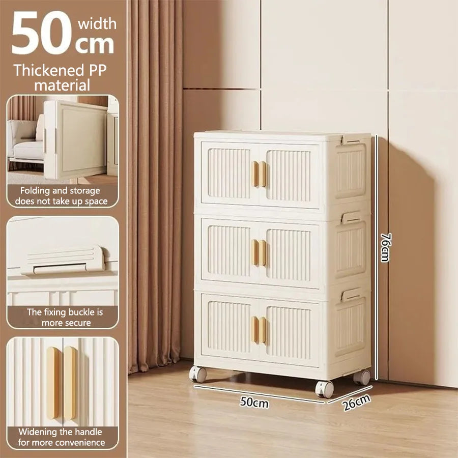 Children's Wardrobe Baby Closet Home Use Clothes & Quilt Storage Cabinet Primary School Student Clothing Organizer Folding Home