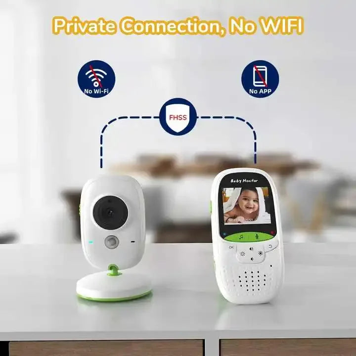 VB602 Baby Monitor Two Way Intercom VOX Mode IR Night Vision Temperature Monitor Built-in Lullabies Home Baby Security Camera