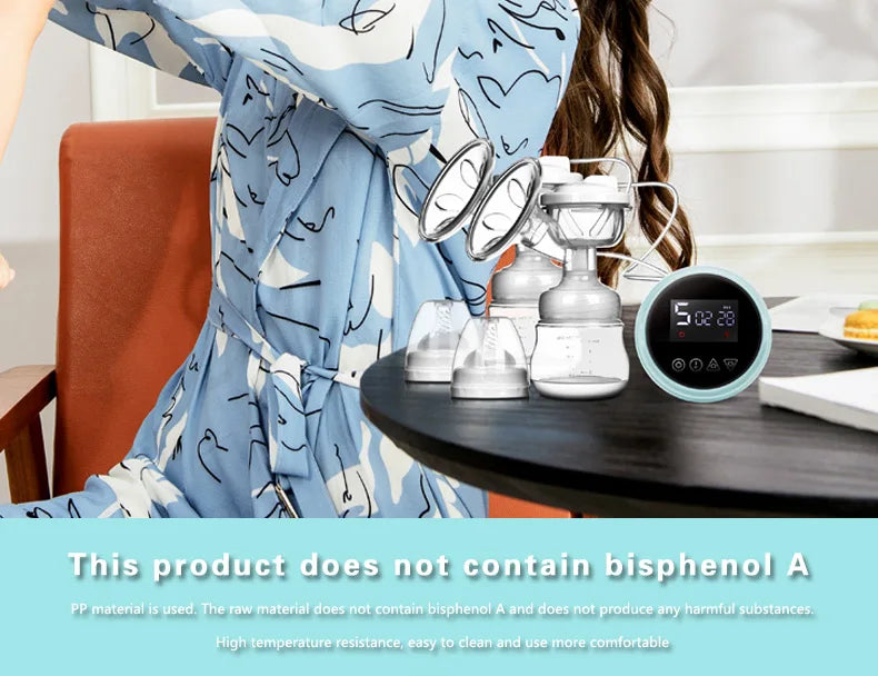 USB BPA Free Electric Double Breast Pump with Nursing Pads And Breast Milk Storage Set Baby Feeding Gift Set
