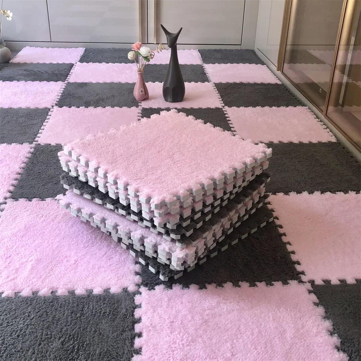 10/20PCS Soft Plush Kids Carpet Baby Play Mat Children's Rugs Toys EVA Foam Children's Mat Puzzle Interlock Floor Mats 30*30 CM