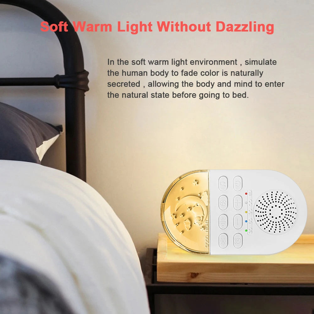 Portable White Noise Baby Sleep Machine 24 Soothing Sounds Soft Breath Light 30/60/90 Timing For Baby Adult Office Travel
