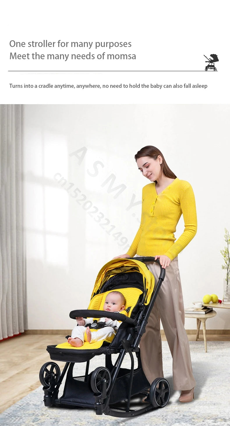 Baby stroller / can sit and lie down two-way lightweight stroller can be folded / shopping cart / 0-3 years old baby stroller