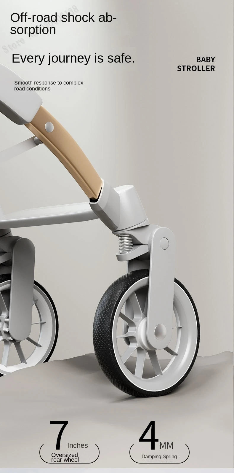 Two-way Baby Stroller can Sit or Lie Down Newborn Baby Stroller Simple Folding Ultra-lightweight Shock-absorbing Wheels