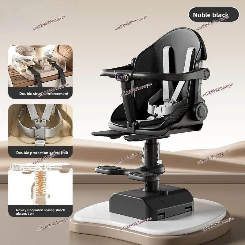 Electric Vehicle, Child Shock-absorbing Seat, Front Baby Seat, Scooter, Child Safety and Stability, Five-point Seat Belt