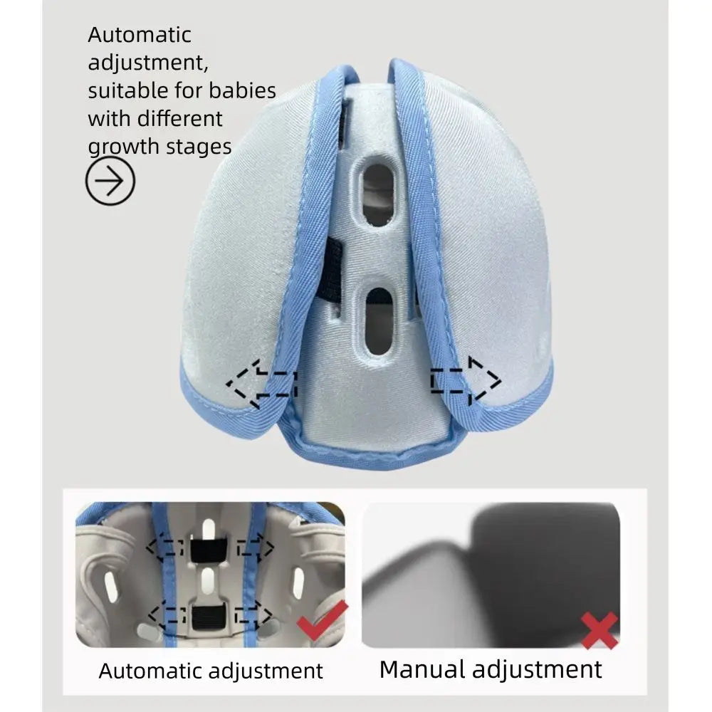 No Bumps Baby Safety Helmet 360-Degree Protection Adjustable Infant Head Protector Shock Absorbing Breathable Newborn Bumper Cap