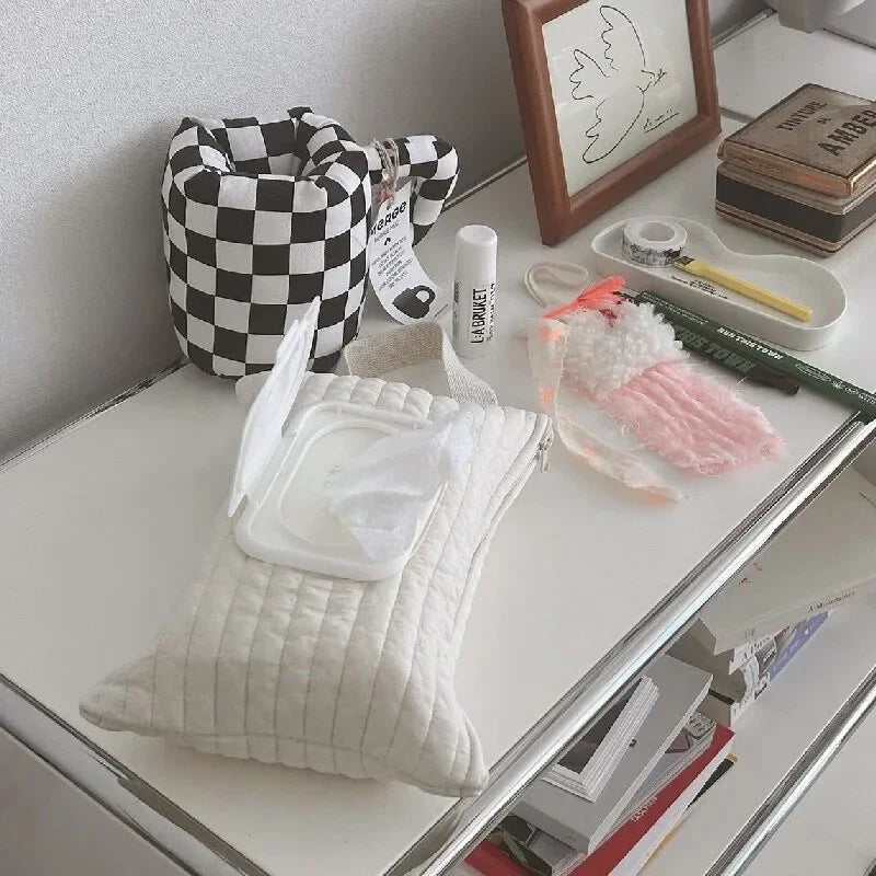 Portable Wet Wipes Case Pram Bag Extraction Flip Tissue Boxes Baby Stroller Accessories Towel Cover Newborn Hanging Bag for Cart