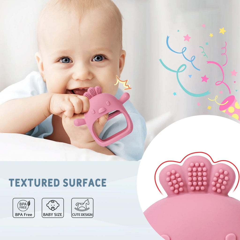 1PC Baby Teether Gloves Kids Teething Silicone Newborn Dental Care Gums Anti-eating Hand Molar Stick Baby Accessories