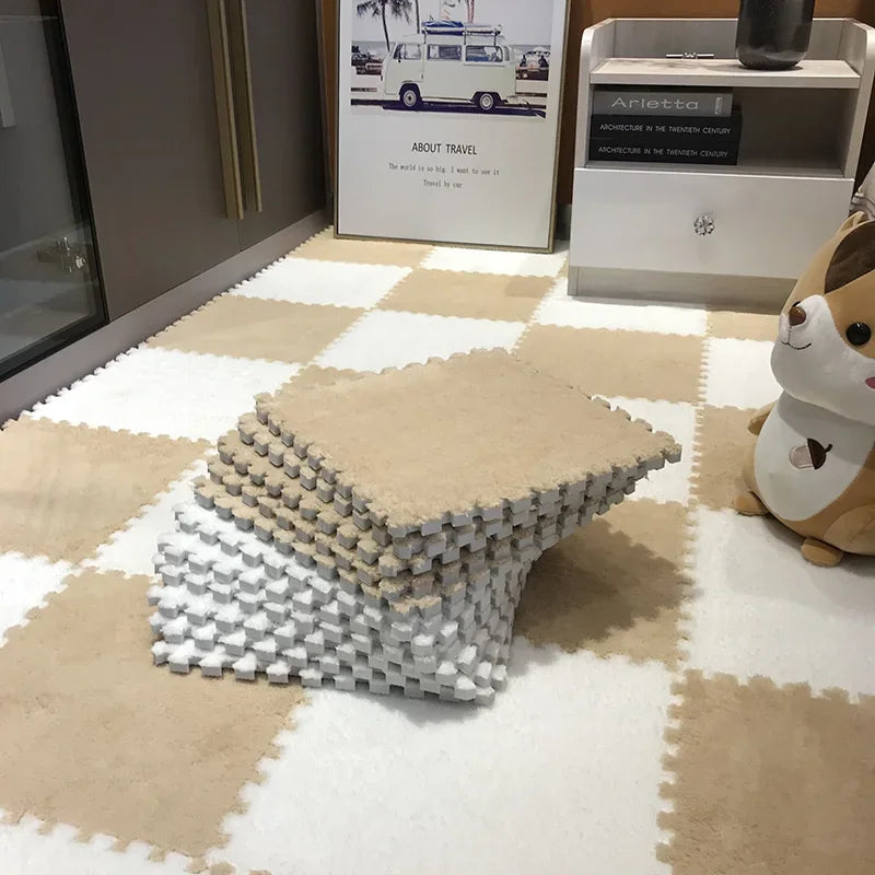 10/20PCS Soft Plush Kids Carpet Baby Play Mat Children's Rugs Toys EVA Foam Children's Mat Puzzle Interlock Floor Mats 30*30 CM