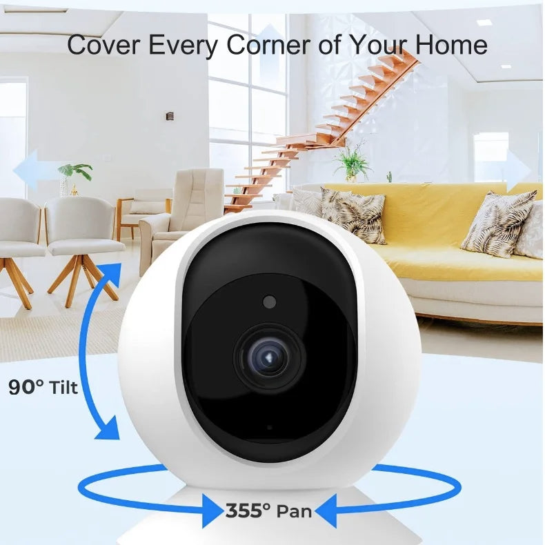 Baby Monitor Camera Indoor Security IP Camera 2K Resolution with Pan Tilt Zoom/ Motion Alerts Ideal for Baby and Pet