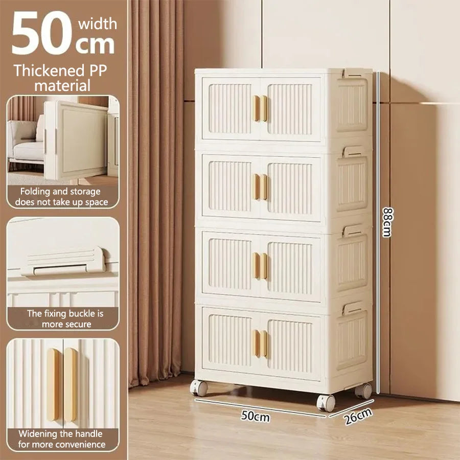 Children's Wardrobe Baby Closet Home Use Clothes & Quilt Storage Cabinet Primary School Student Clothing Organizer Folding Home