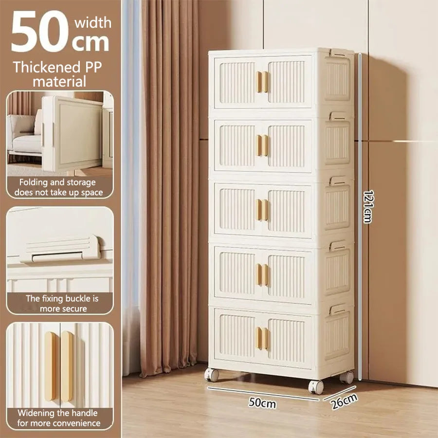 Children's Wardrobe Baby Closet Home Use Clothes & Quilt Storage Cabinet Primary School Student Clothing Organizer Folding Home