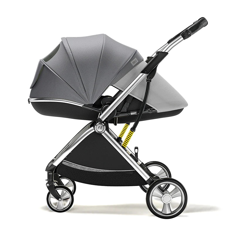 Luxurious Lightweight High-View Reversible Stroller for Newborns & Toddlers – Sit/Lie & Compact Fold