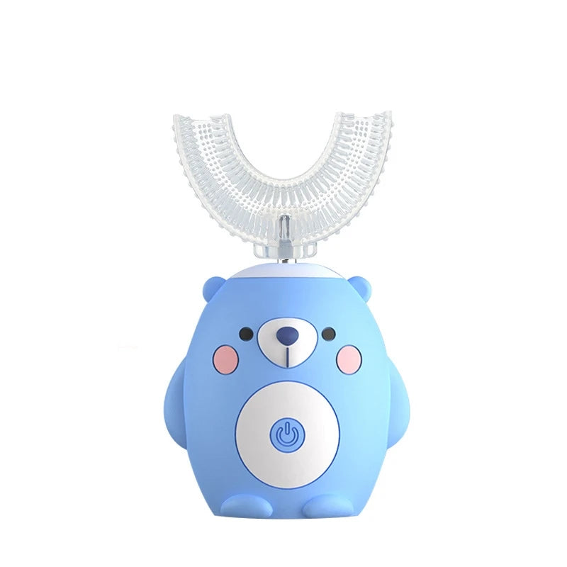7-14 years old Smart Automatic 360° Sonic Electric Toothbrush For Kids, Rechargeable U-Shaped With IPX7