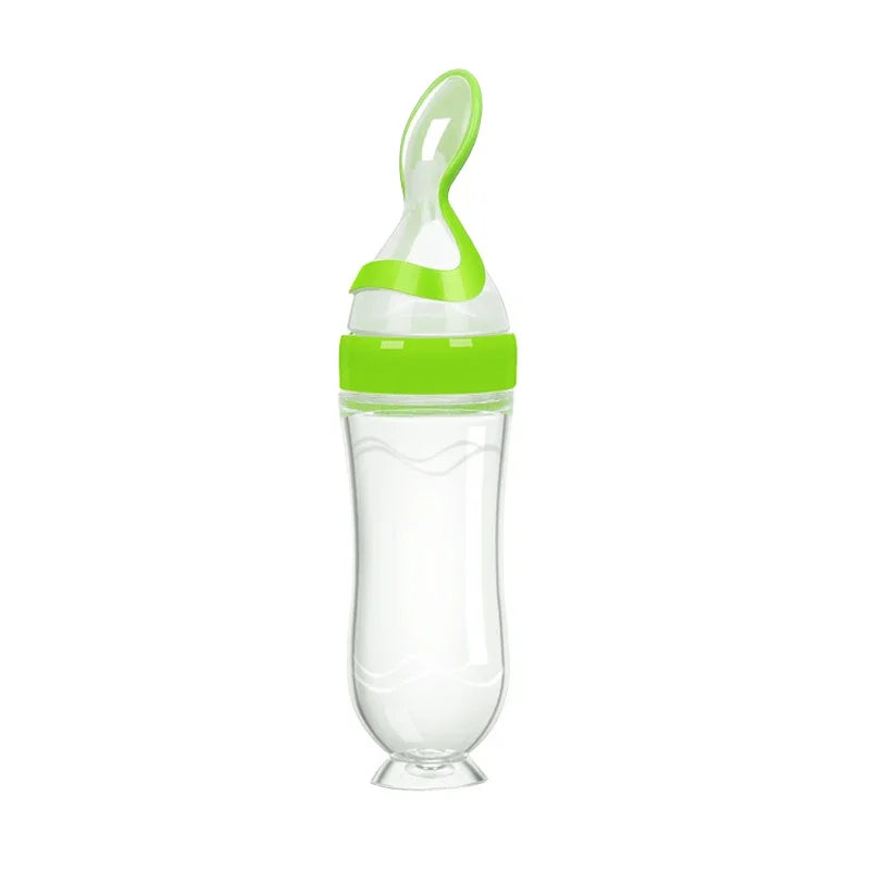 Baby Spoon Squeezing Feeding Bottle Feeder Silicone Spoons for Feeding Kids Toddler Cutlery Utensils Babies Accessories Newborn