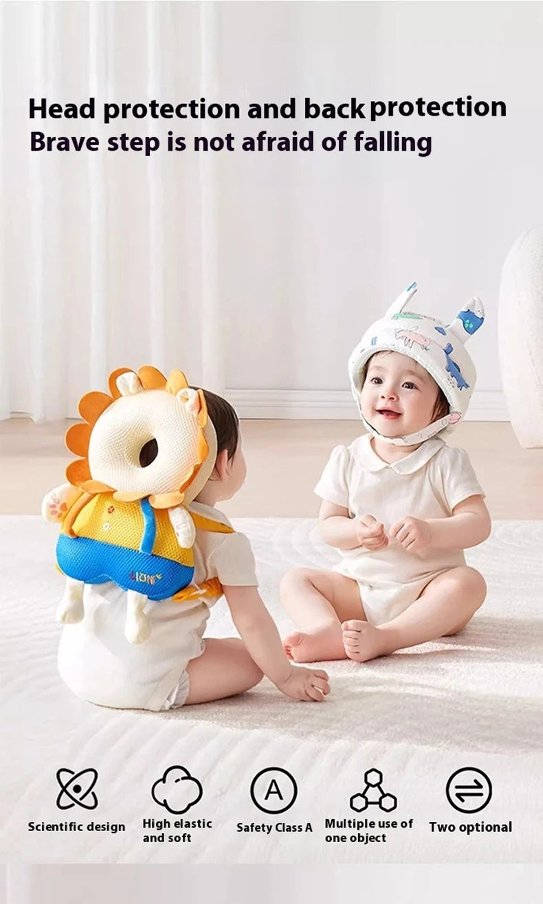 Head Protection Baby Head Protector Backpack PP Cotton Filling Toddler Crawling Walking Safety Cushion Newborn Boy Girl Room