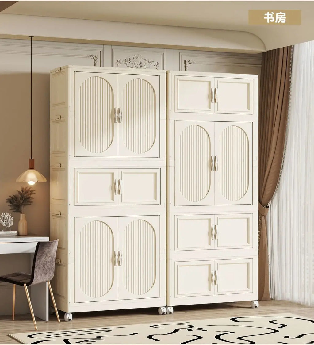 Children's Wardrobe Baby Closet Home Use Clothes & Quilt Storage Cabinet Primary School Student Clothing Organizer Folding Home