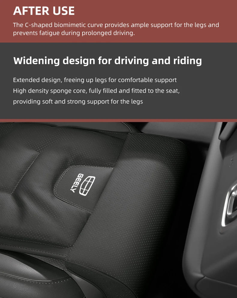 Thick Car Seat Cushion with Leg Support Universal Seat Cover Extension Leg Rest Pad for Geely Coolray Emgrand Okavango Monjaro