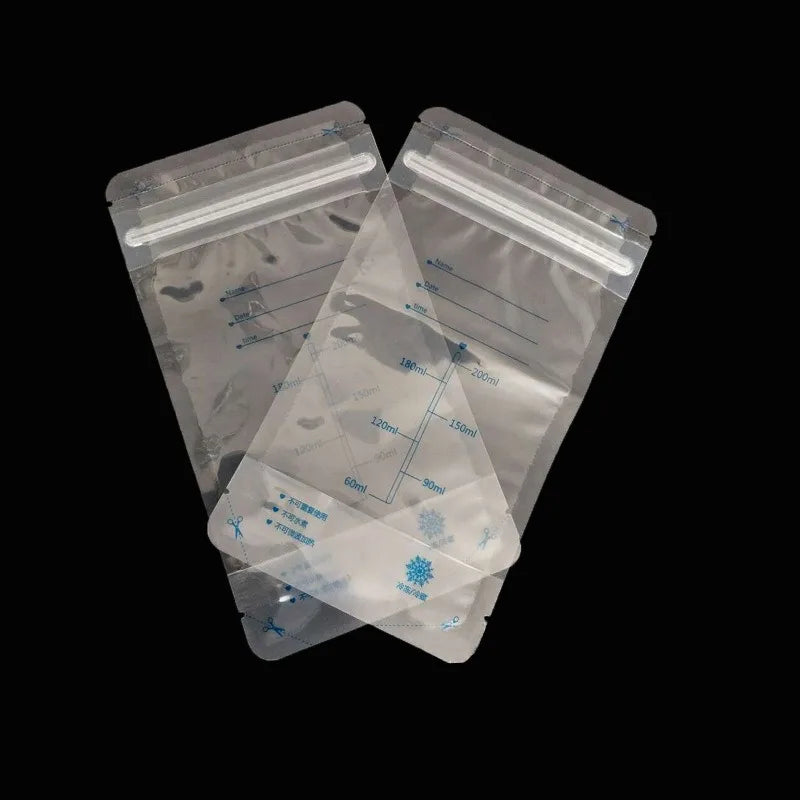 200ml Breast Milk Storage Bags, BPA Free Milk Freezer Bags for Baby Food, Safe Feeding Bag Compatible with Breast Pump