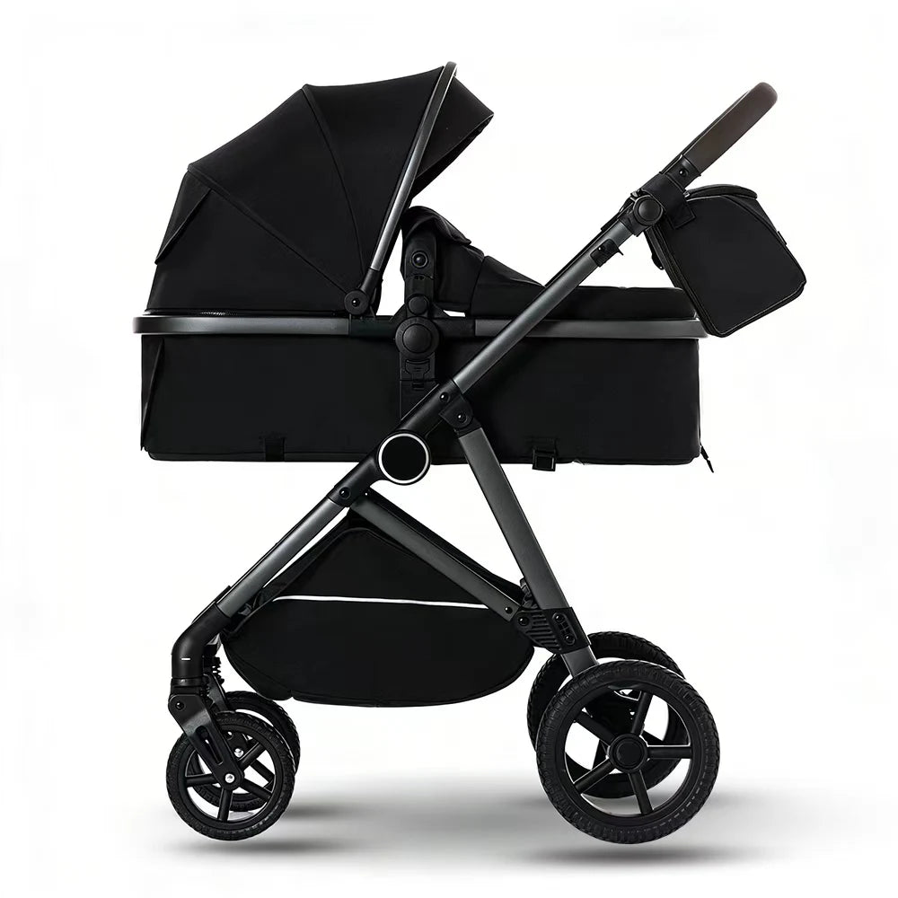 Reversible High-View Stroller ,Lightweight Foldable, Reclining Seat, Baby Stroller for 0-3 Years