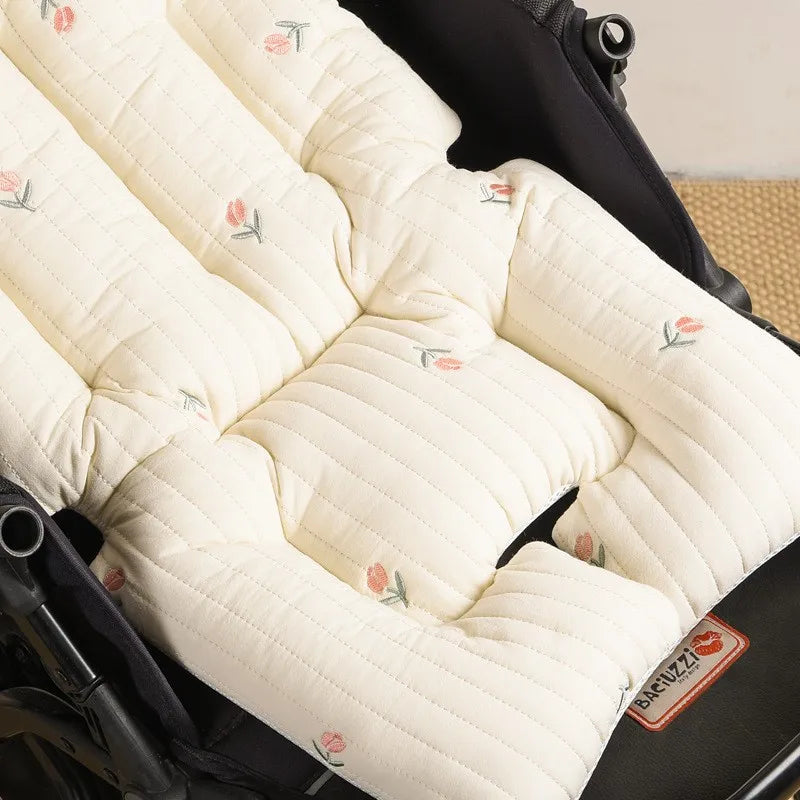 Thicken Baby Stroller Seat Cushion Pad for Car Puchair Liner Mat Cotton Breathable Cart Mattress Infant Newborn Pram Accessories