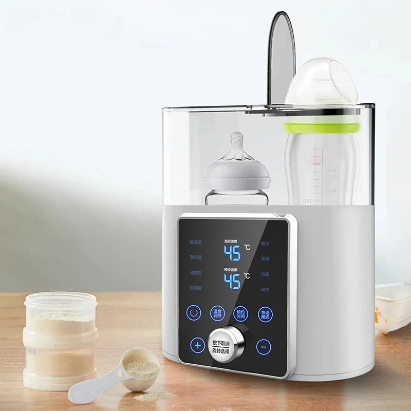 Multi function Baby Bottle Warmer Heater Sterilizer 8-in-1 Fast Milk Warmer with Timer Breast Milk or Formula Fits 2 Bottles