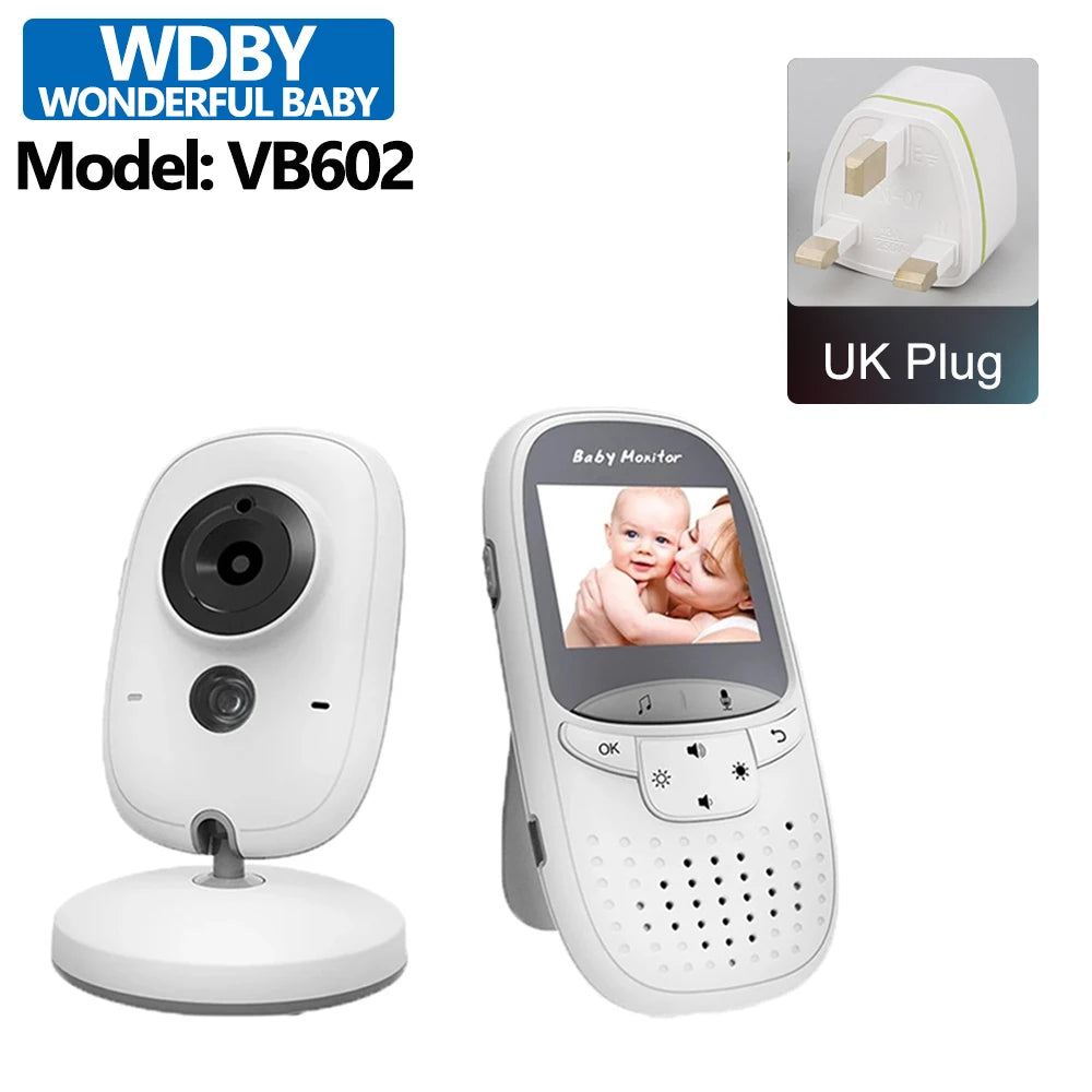 VB602 Baby Monitor Two Way Intercom VOX Mode IR Night Vision Temperature Monitor Built-in Lullabies Home Baby Security Camera