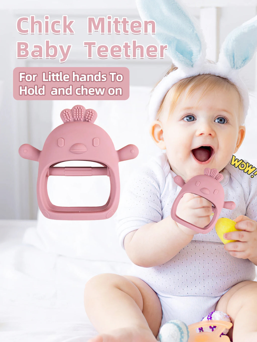 1PC Baby Teether Gloves Kids Teething Silicone Newborn Dental Care Gums Anti-eating Hand Molar Stick Baby Accessories