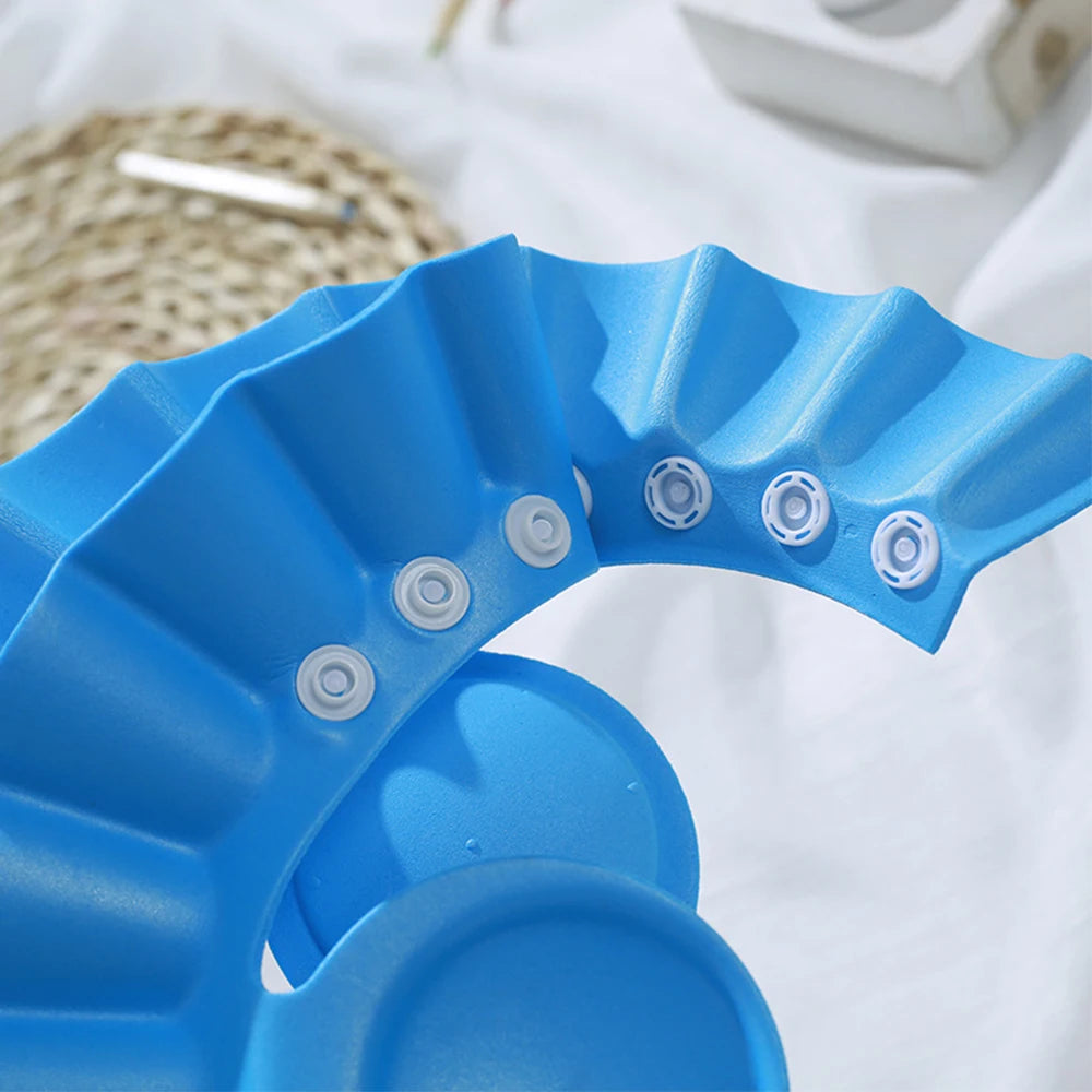 Adjustable Baby Shower Cap Eye Ear Protection Waterproof Shampoo Hat Bath Visor Shield