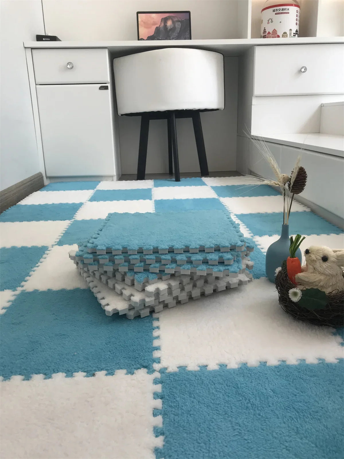 10/20PCS Soft Plush Kids Carpet Baby Play Mat Children's Rugs Toys EVA Foam Children's Mat Puzzle Interlock Floor Mats 30*30 CM