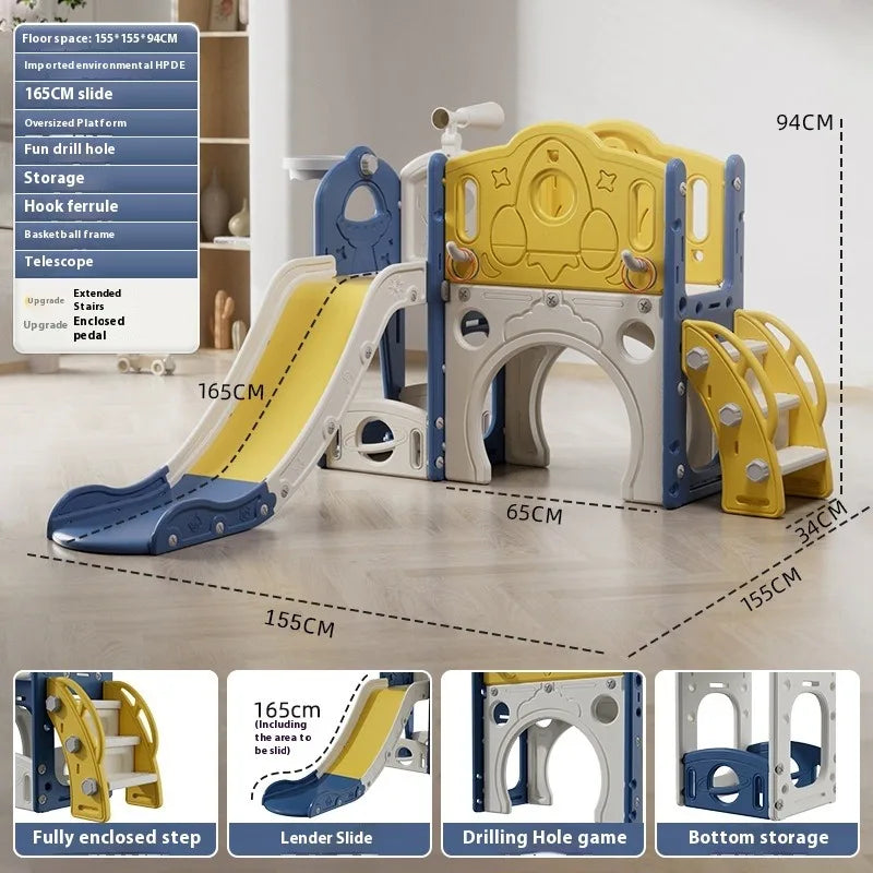 Kids' Slide Outdoor Indoor Domestic Baby Three-in-one Slide Swing Family Multifunction Amusement Park Multiple Combination