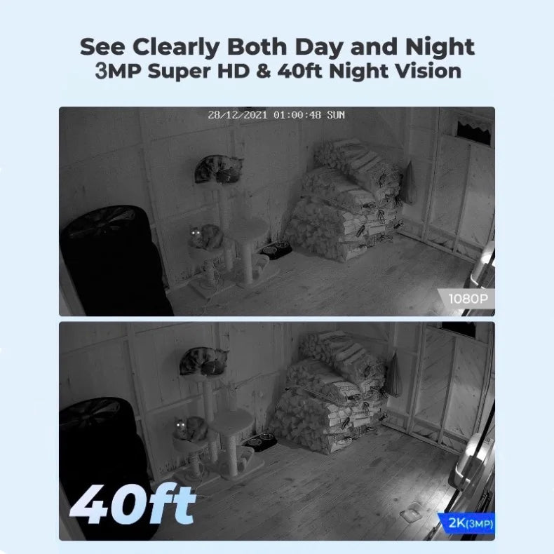 Baby Monitor Camera Indoor Security IP Camera 2K Resolution with Pan Tilt Zoom/ Motion Alerts Ideal for Baby and Pet