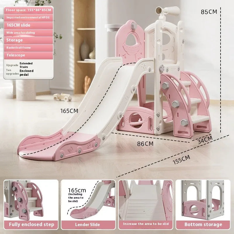 Kids' Slide Outdoor Indoor Domestic Baby Three-in-one Slide Swing Family Multifunction Amusement Park Multiple Combination