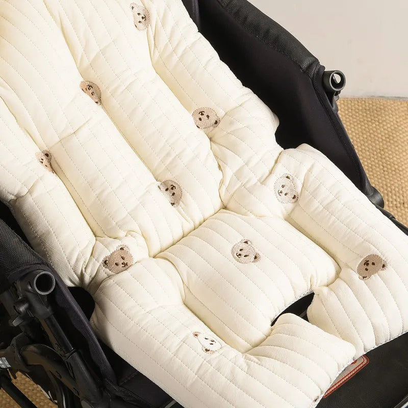 Thicken Baby Stroller Seat Cushion Pad for Car Puchair Liner Mat Cotton Breathable Cart Mattress Infant Newborn Pram Accessories