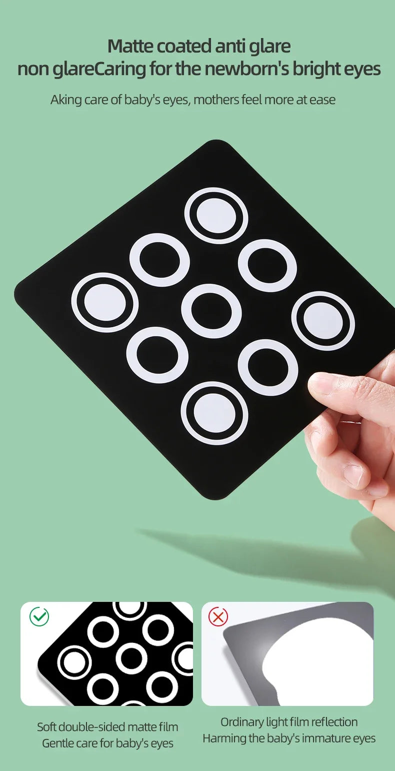 Black & White Baby Cards - High Contrast Visual Stimulation, Early Sensory Cognitive Toy for 0-36 months