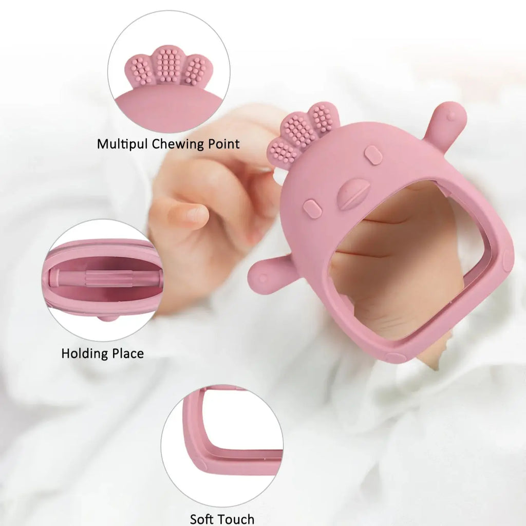 1PC Baby Teether Gloves Kids Teething Silicone Newborn Dental Care Gums Anti-eating Hand Molar Stick Baby Accessories