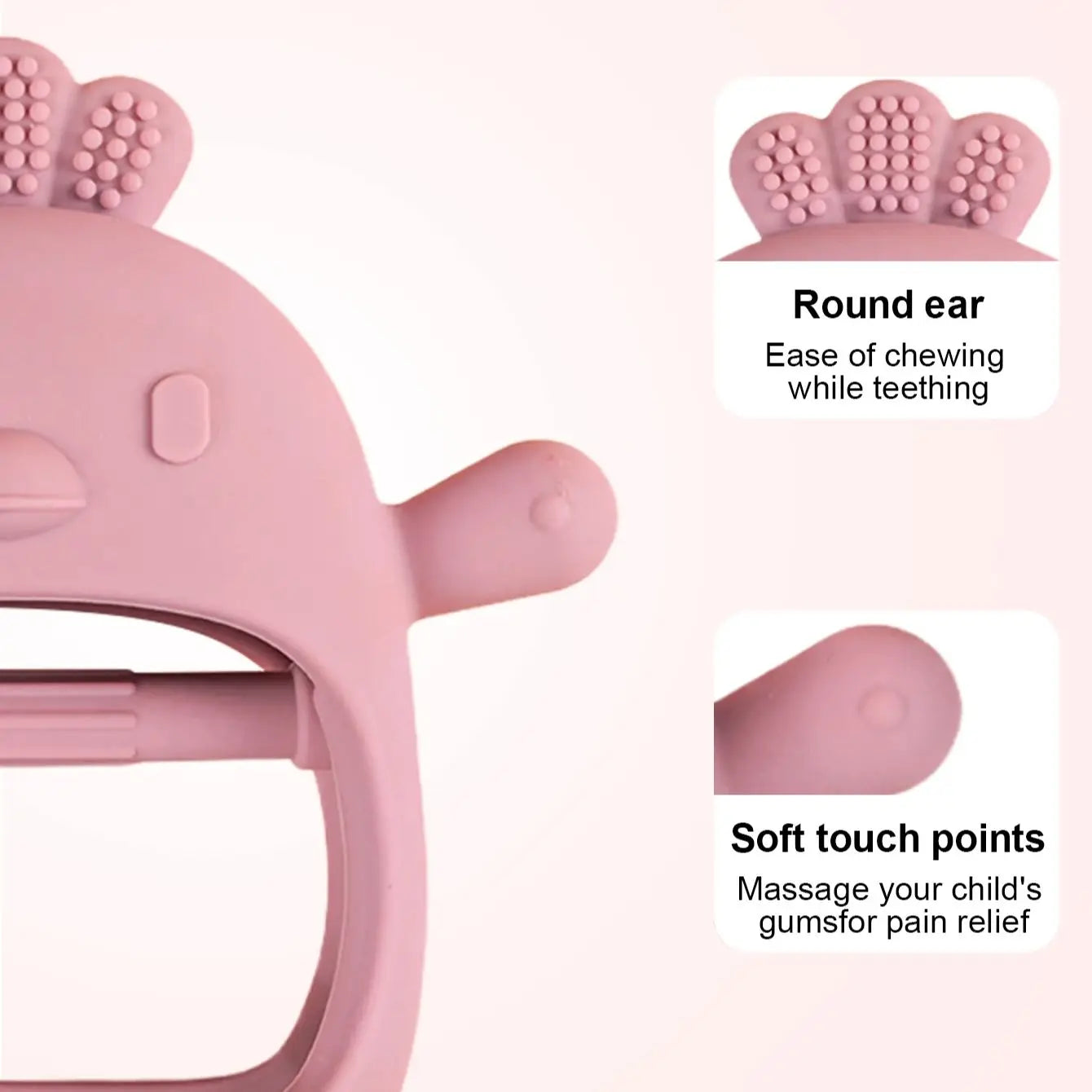 1PC Baby Teether Gloves Kids Teething Silicone Newborn Dental Care Gums Anti-eating Hand Molar Stick Baby Accessories