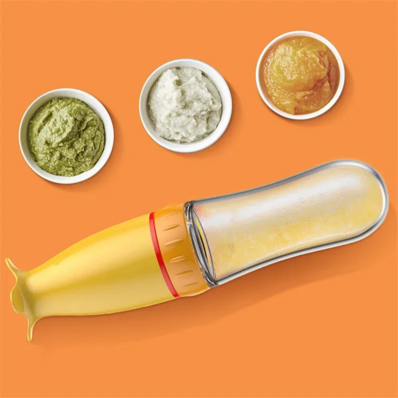 Baby Spoon Squeezing Feeding Bottle Feeder Silicone Spoons for Feeding Kids Toddler Cutlery Utensils Babies Accessories Newborn