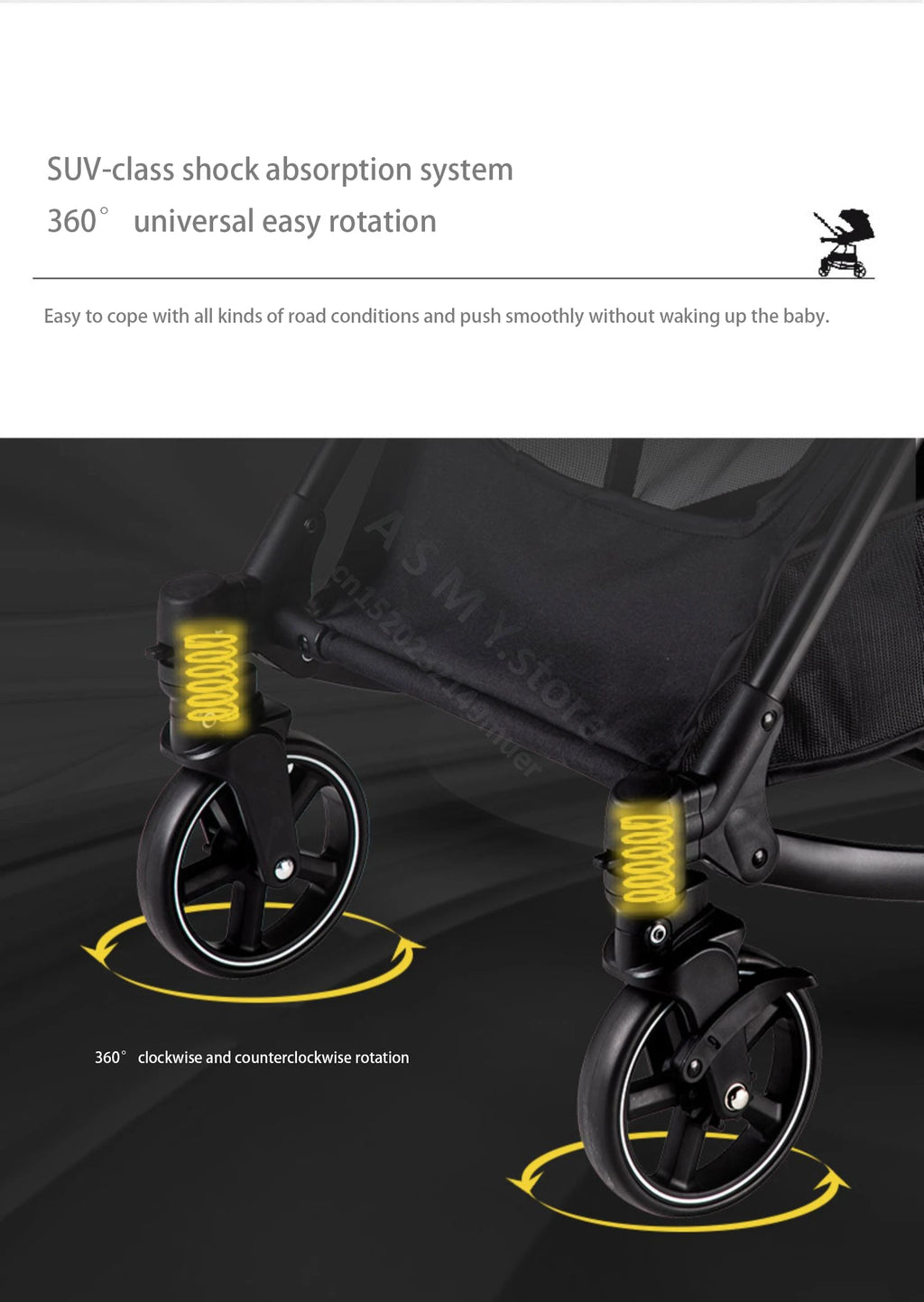 Baby stroller / can sit and lie down two-way lightweight stroller can be folded / shopping cart / 0-3 years old baby stroller